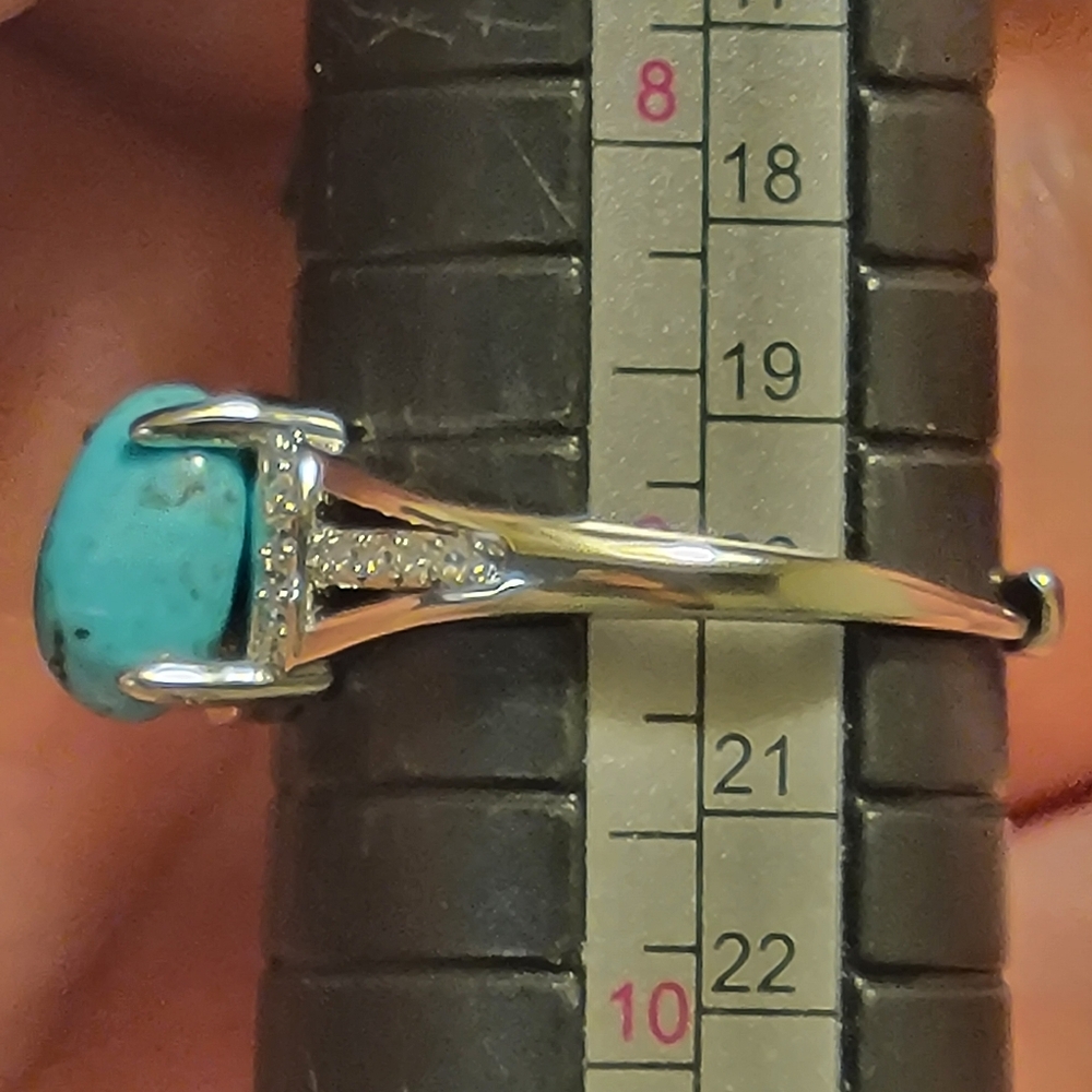 Natural Turquoise Women Ring Size 7-9.5 / LOT T1 - Picture 7 of 7